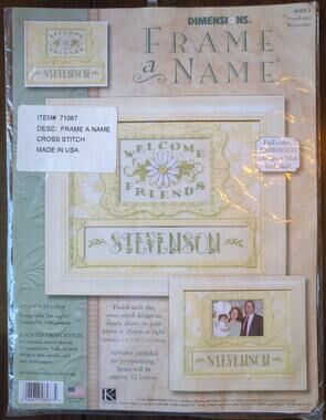 Dimensions Cross Stitch Kit #6983 Sunshine Welcome Frame a Name new old stock